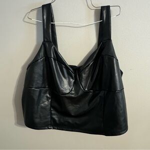 Lane Bryant Faux Leather Crop Top